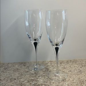 COPY - Orrefors Black Intermezzo Wine/Water Goblet